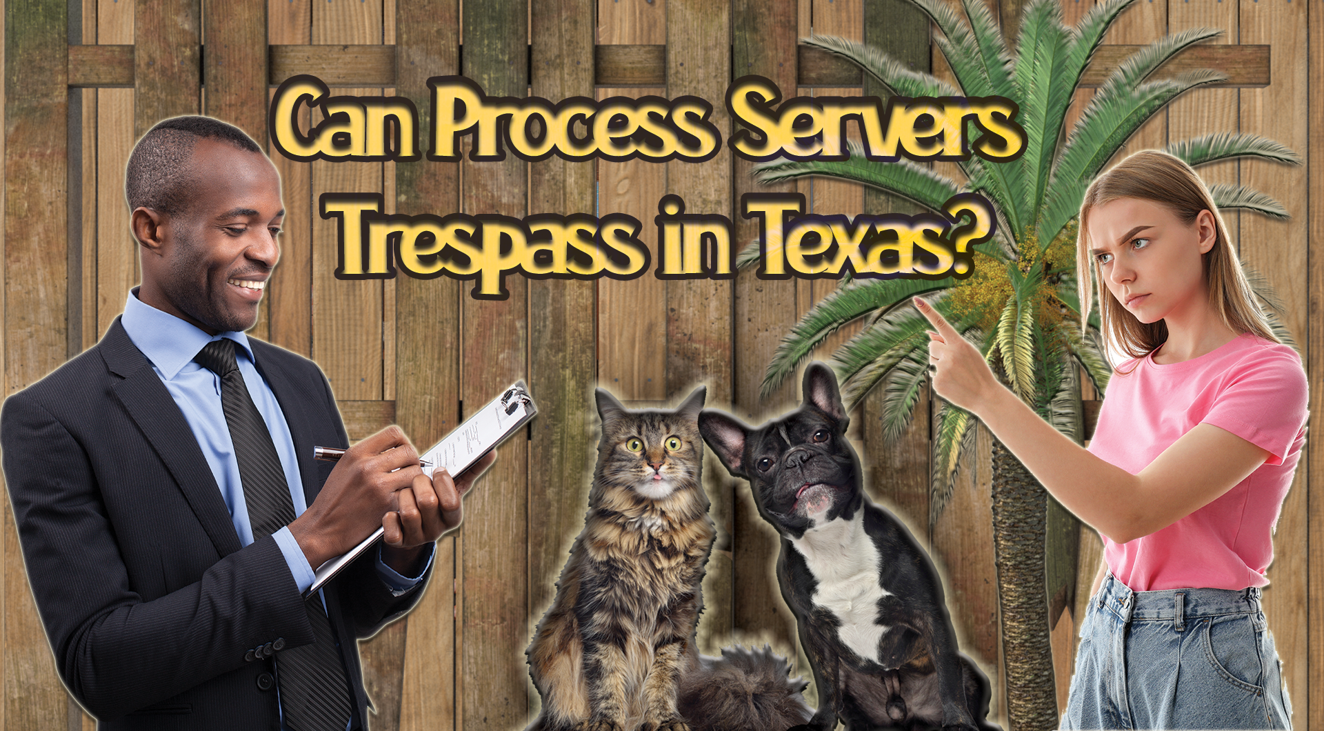 Process server come on private property in Texas