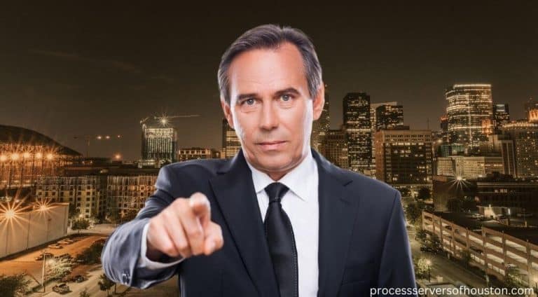 A process server pointing finger on you