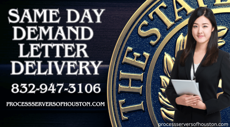 Demand Letter Delivery in Houston, TX