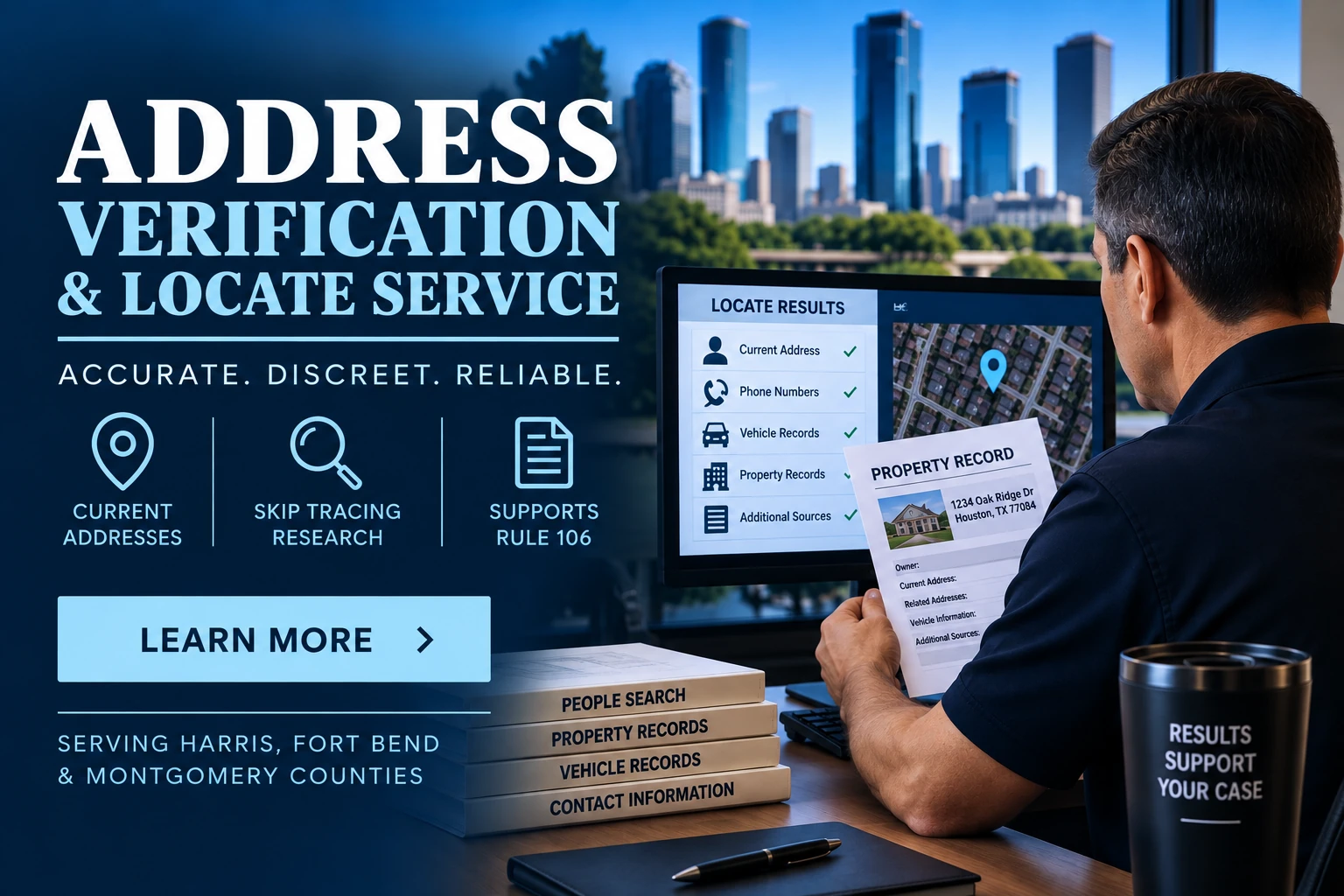 ABC Legal Services Houston | Local Process Service 4 Address verification and locate service in Houston for legal professionals