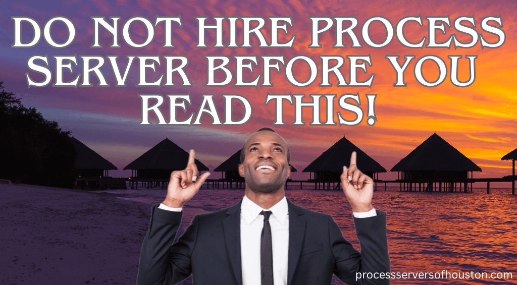 Legal Document Serving Service #1 in Houston You Can Trust! 4 Black male pointing his finger on question: How to Hire a Process Server. 11 Must-Ask Questions Before Hiring a Process Server in Texas
