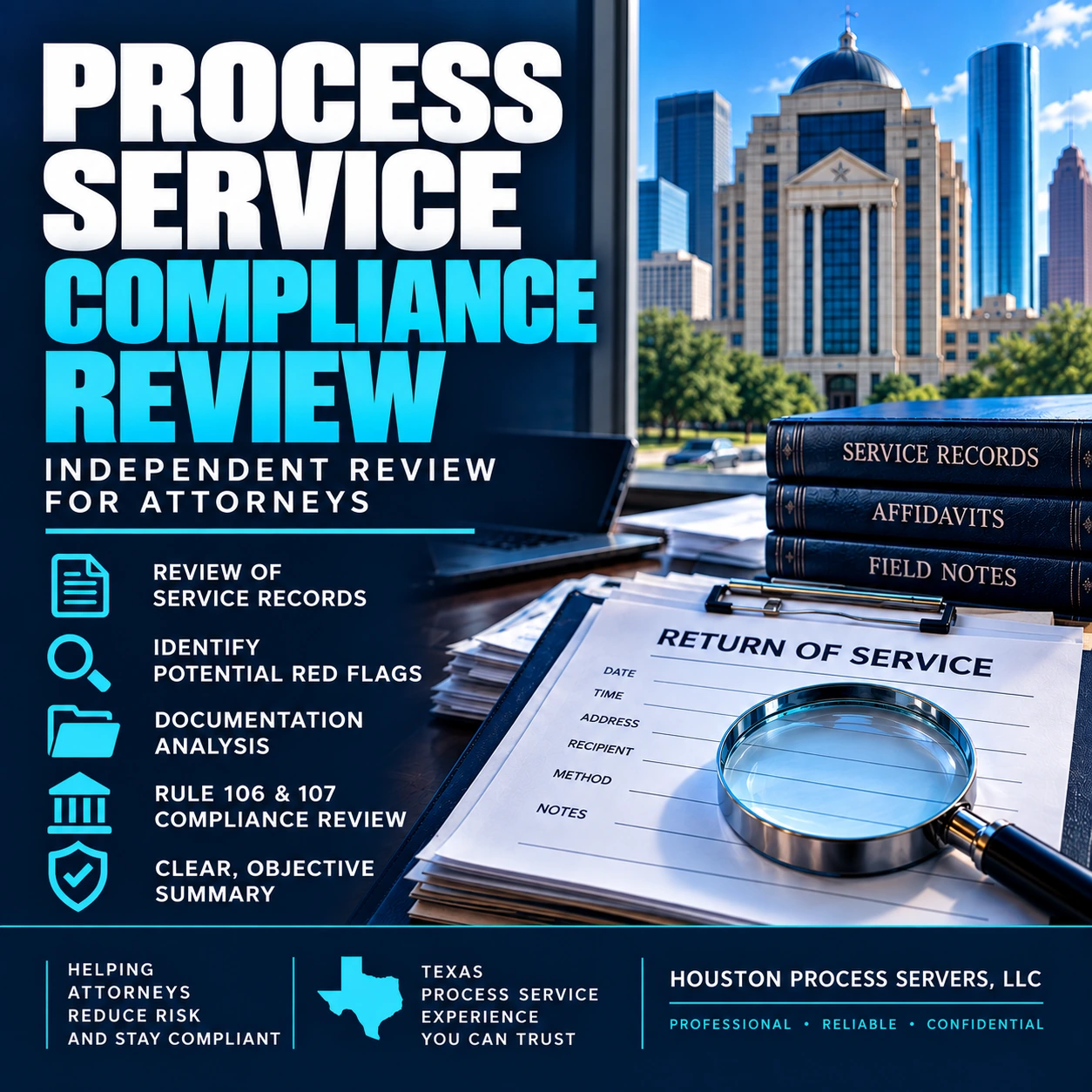 Texas Process Service Compliance: Red Flags Attorneys Should Know 6 Process Service Compliance Review for Texas attorneys